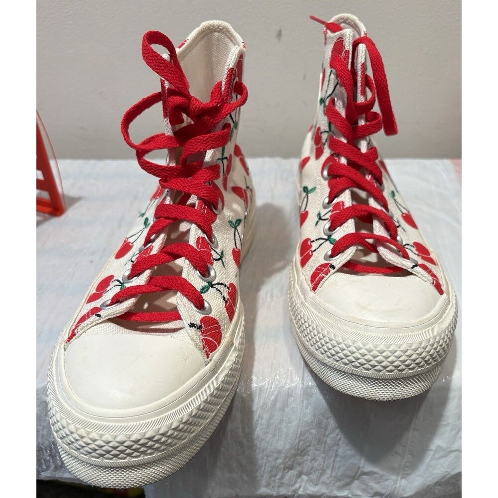 Converse Chuck Taylor All Star Lift Hi Platform Cherries Womens Sz 8.5 Mens 6.5 - Picture 2 of 14